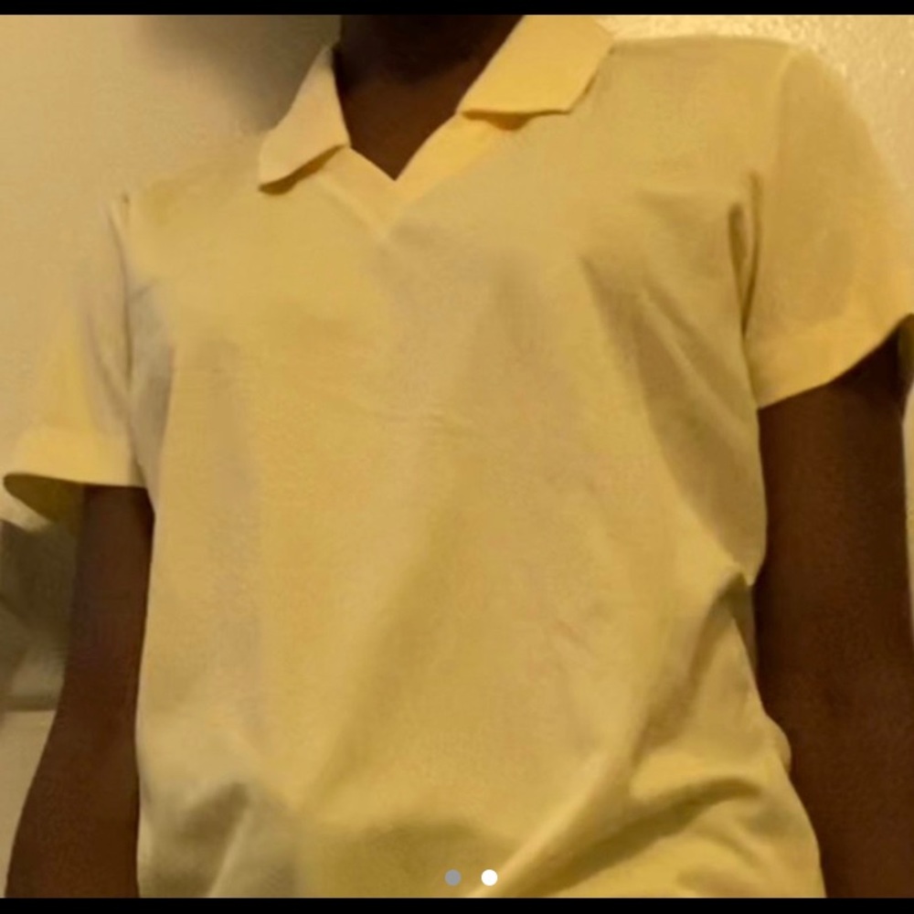 nike yellow golf shirt dri fit